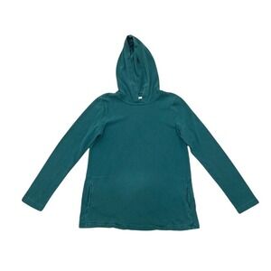 PureJill J. Jill Soft Touch Cotton Hoodie XS Green Cozycore Lived In Sweatshirt
